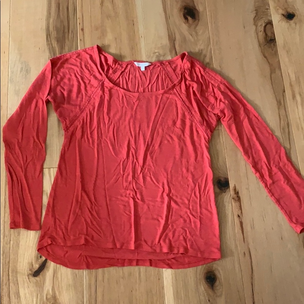 ❤️ long sleeve dark coral top